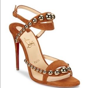 COPY - Louboutin galleria  beau velours cannelle bronze